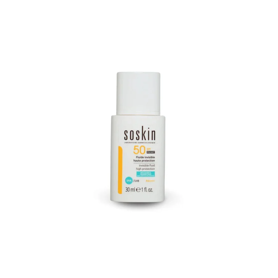 img_1436 كريم واقي الشمس Invisible Fluid SPF 50 Pocket - Soskin - الصورة 1